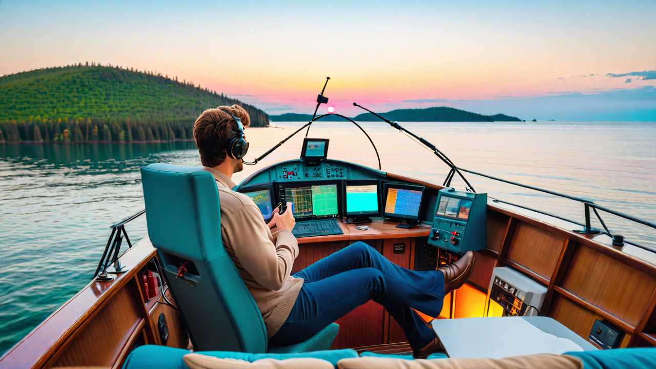 How do you stay connected to the internet while living on a boat?